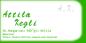 attila kegli business card